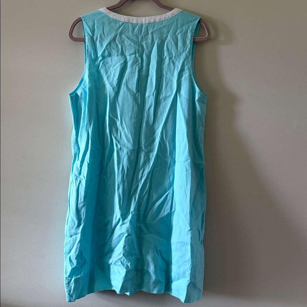 Tommy Bahama Two Palms Shift Dress 100 % Linen SZ Large - Picture 6 of 6